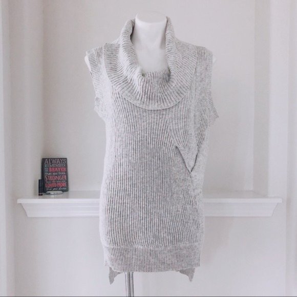 Zero Degrees Turtleneck Sleeveless Sweater Light Grey Size L, NWT $178.00 - Picture 9 of 9